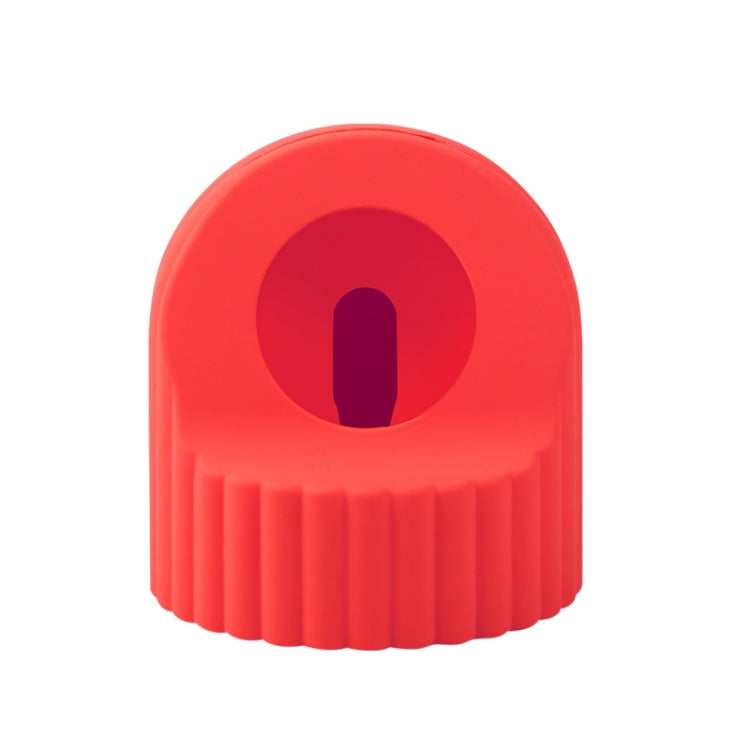 For Apple Watch Wave Pattern Silicone Watch Charging Stand(Red) - Charger / Holder by PMC Jewellery | Online Shopping South Africa | PMC Jewellery