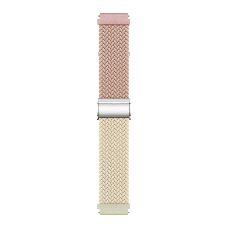 22mm Buckle Braided Nylon Watch Band(Milk Starlight) - 22mm Bands by PMC Jewellery | Online Shopping South Africa | PMC Jewellery