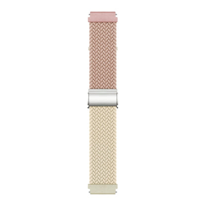 22mm Buckle Braided Nylon Watch Band(Milk Starlight) - 22mm Bands by PMC Jewellery | Online Shopping South Africa | PMC Jewellery