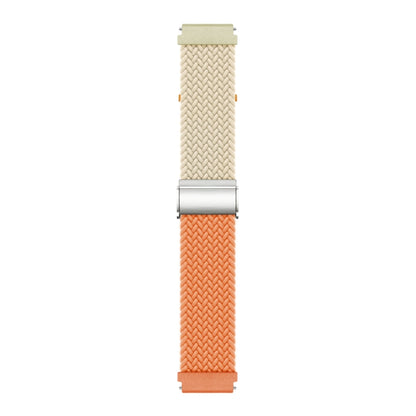 22mm Buckle Braided Nylon Watch Band(Starlight Orange) - 22mm Bands by PMC Jewellery | Online Shopping South Africa | PMC Jewellery