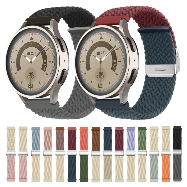 20mm Buckle Braided Nylon Watch Band(Milk Starlight) - 20mm Bands by PMC TechLife | Online Shopping South Africa | PMC TechLife