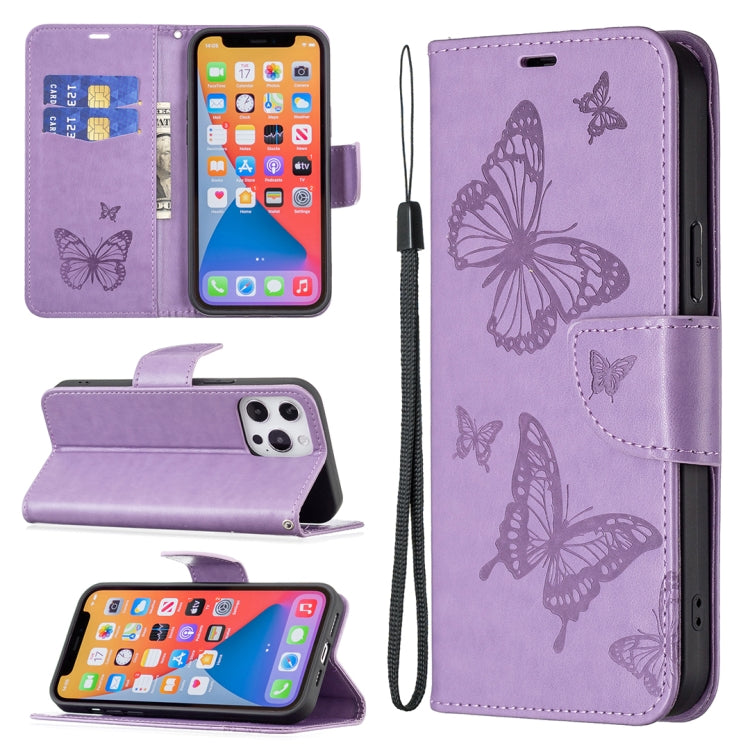 For Xiaomi Poco F5 5G / Redmi Note 12 Turbo Two Butterflies Embossing Leather Phone Case(Purple) - Xiaomi Cases by PMC Jewellery | Online Shopping South Africa | PMC Jewellery