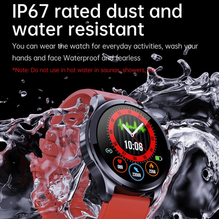 TK22 1.39 inch IP67 Waterproof Leather Band Smart Watch Supports ECG / Non-invasive Blood Sugar(Black) - Smart Watches by PMC Jewellery | Online Shopping South Africa | PMC Jewellery