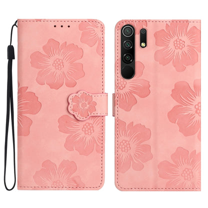 For Xiaomi Redmi 9 Flower Embossing Pattern Leather Phone Case(Pink) - Xiaomi Cases by PMC Jewellery | Online Shopping South Africa | PMC Jewellery