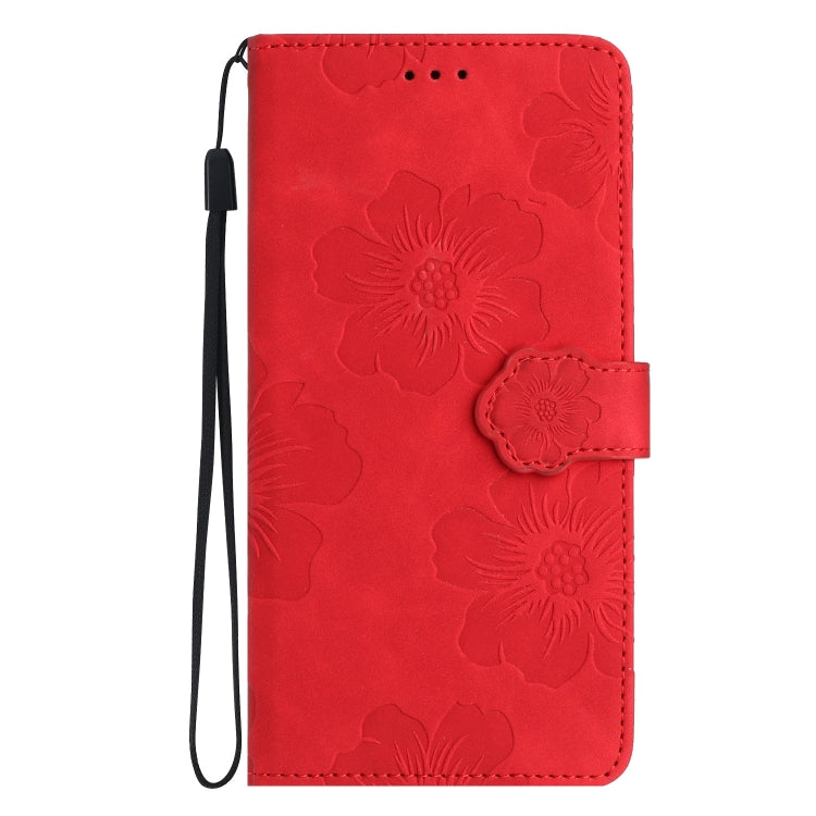 For Xiaomi Redmi 9C Flower Embossing Pattern Leather Phone Case(Red) - free shipping - PMC TechLife - Order now!