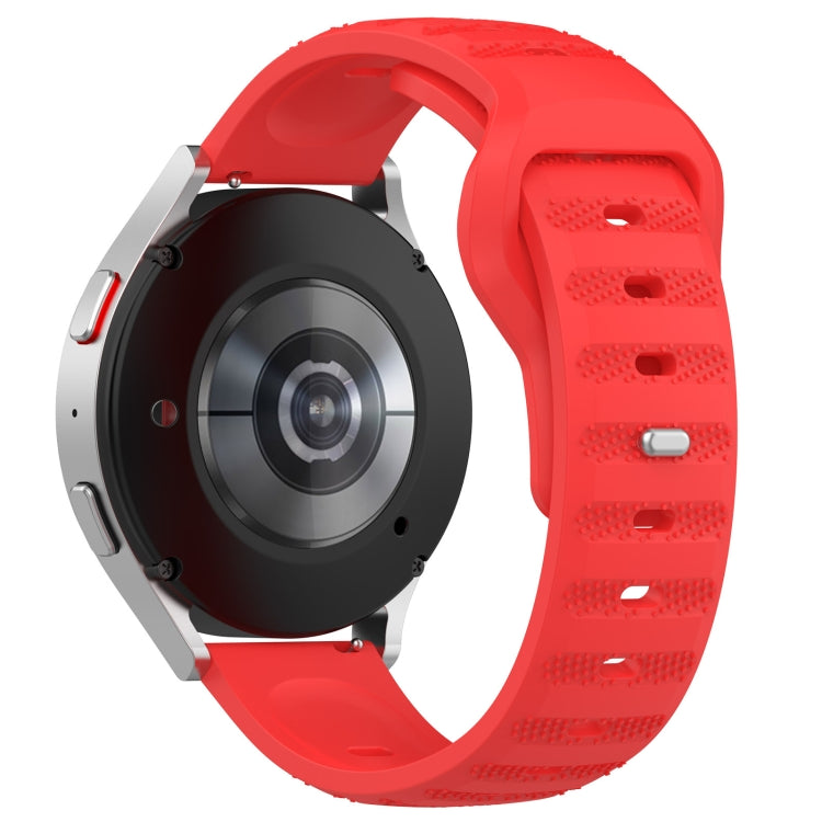 20mm Universal Dots Pattern Silicone Replacement Watch Band(Red) - 20mm Bands by PMC TechLife | Online Shopping South Africa | PMC TechLife