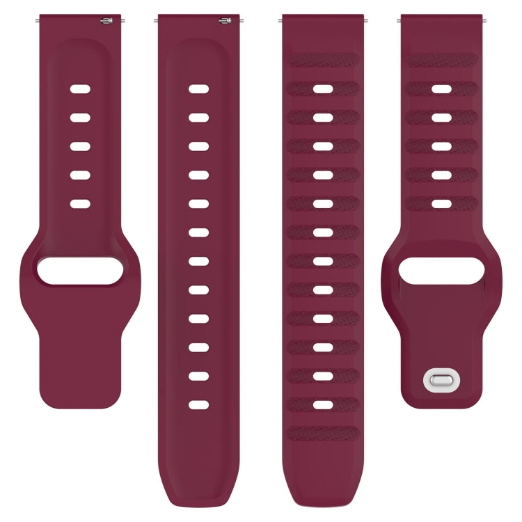 20mm Universal Dots Pattern Silicone Replacement Watch Band(Wine Red) - 20mm Bands by PMC TechLife | Online Shopping South Africa | PMC TechLife
