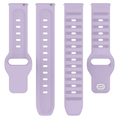 20mm Universal Dots Pattern Silicone Replacement Watch Band(Purple) - 20mm Bands by PMC Jewellery | Online Shopping South Africa | PMC Jewellery