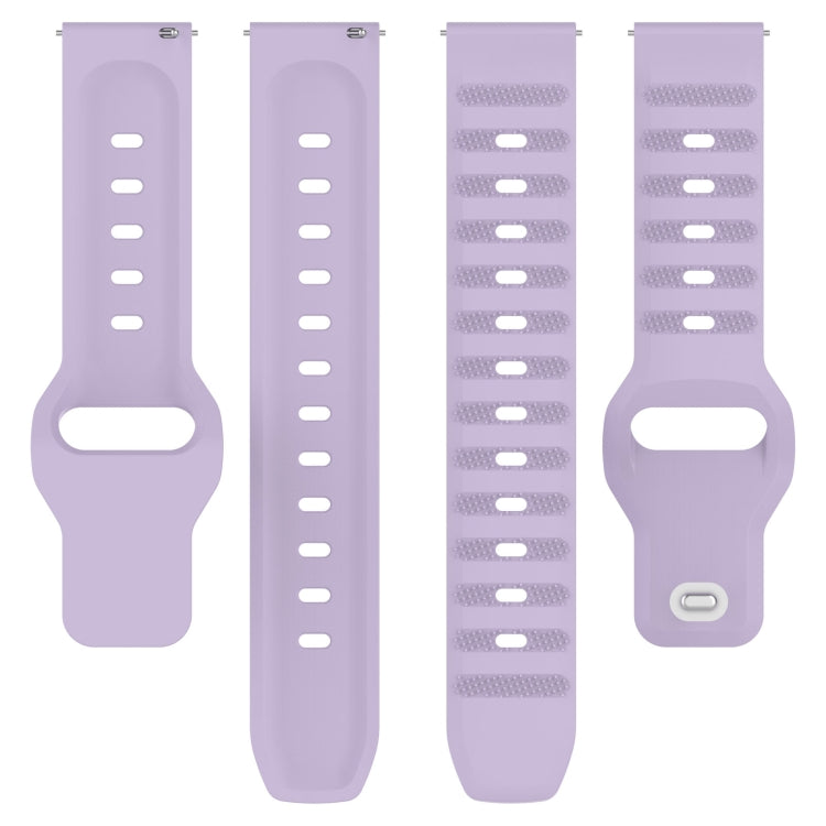 22mm Universal Dots Pattern Silicone Replacement Watch Band(Purple) - 22mm Bands by PMC TechLife | Online Shopping South Africa | PMC TechLife