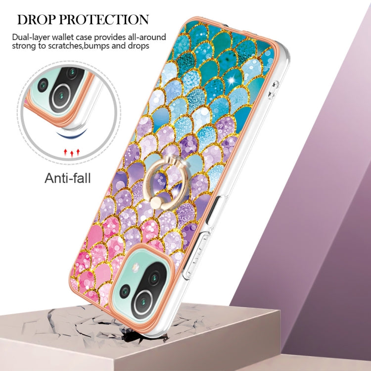 For Xiaomi Mi 11 Lite Electroplating IMD TPU Phone Case with Ring(Colorful Scales) - free shipping - PMC TechLife - Order now!