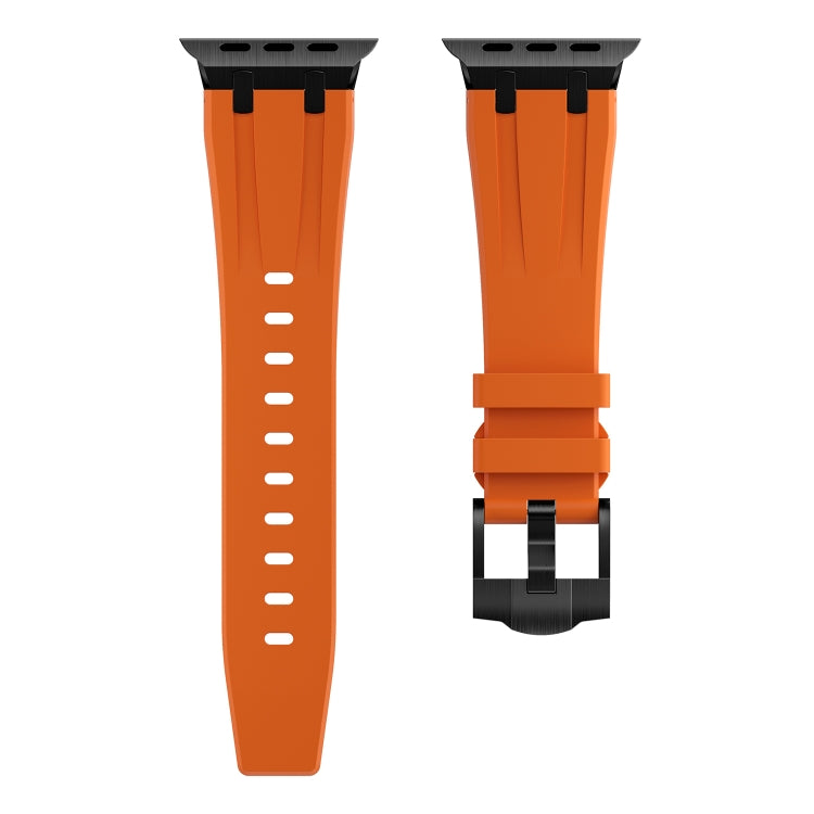 AP Silicone Watch Band For Apple Watch SE 2022 40mm(Black Orange) - Watch Bands by PMC TechLife | Online Shopping South Africa | PMC TechLife