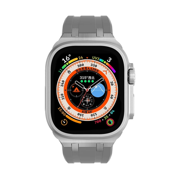 AP Silicone Watch Band For Apple Watch SE 2022 40mm(Silver Grey) - Watch Bands by PMC TechLife | Online Shopping South Africa | PMC TechLife