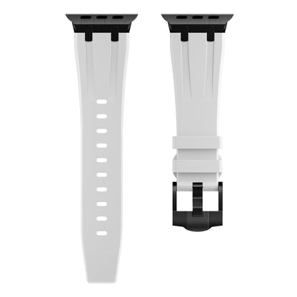 AP Silicone Watch Band For Apple Watch SE 44mm(Black White) - Watch Bands by PMC Jewellery | Online Shopping South Africa | PMC Jewellery