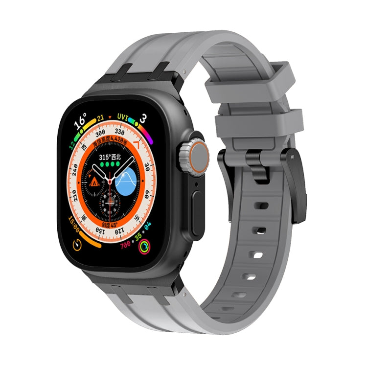 AP Silicone Watch Band For Apple Watch 6 40mm(Black Grey) - Watch Bands by PMC TechLife | Online Shopping South Africa | PMC TechLife