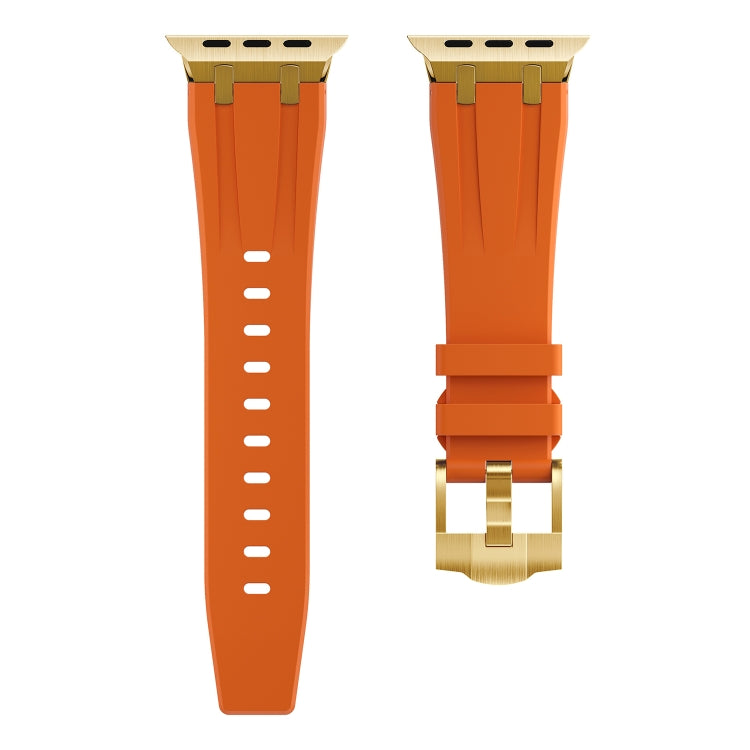 AP Silicone Watch Band For Apple Watch 6 44mm(Gold Orange) - Watch Bands by PMC Jewellery | Online Shopping South Africa | PMC Jewellery