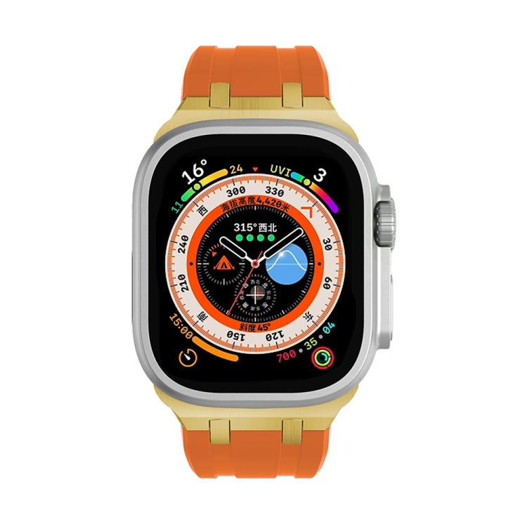 AP Silicone Watch Band For Apple Watch 6 44mm(Gold Orange) - Watch Bands by PMC TechLife | Online Shopping South Africa | PMC TechLife