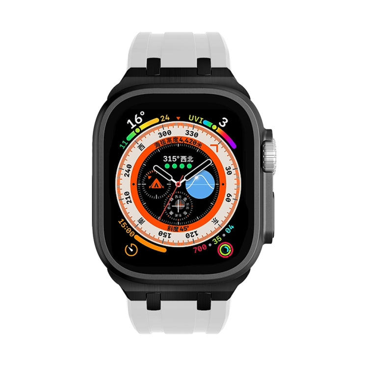 AP Silicone Watch Band For Apple Watch 6 44mm(Black White) - Watch Bands by PMC TechLife | Online Shopping South Africa | PMC TechLife