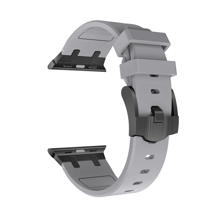 AP Silicone Watch Band For Apple Watch 5 40mm(Black Grey) - Watch Bands by PMC TechLife | Online Shopping South Africa | PMC TechLife