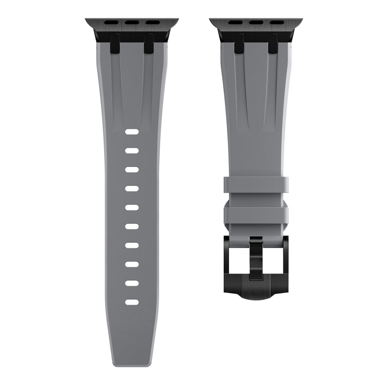 AP Silicone Watch Band For Apple Watch 4 44mm(Black Grey) - Watch Bands by PMC TechLife | Online Shopping South Africa | PMC TechLife