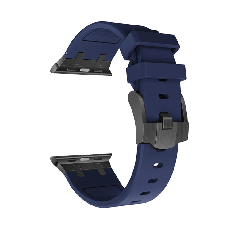 AP Silicone Watch Band For Apple Watch 2 42mm(Black Blue) - Watch Bands by PMC TechLife | Online Shopping South Africa | PMC TechLife