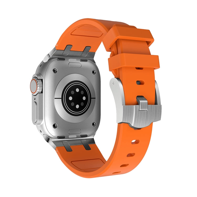 AP Silicone Watch Band For Apple Watch 2 42mm(Silver Orange) - Watch Bands by PMC TechLife | Online Shopping South Africa | PMC TechLife