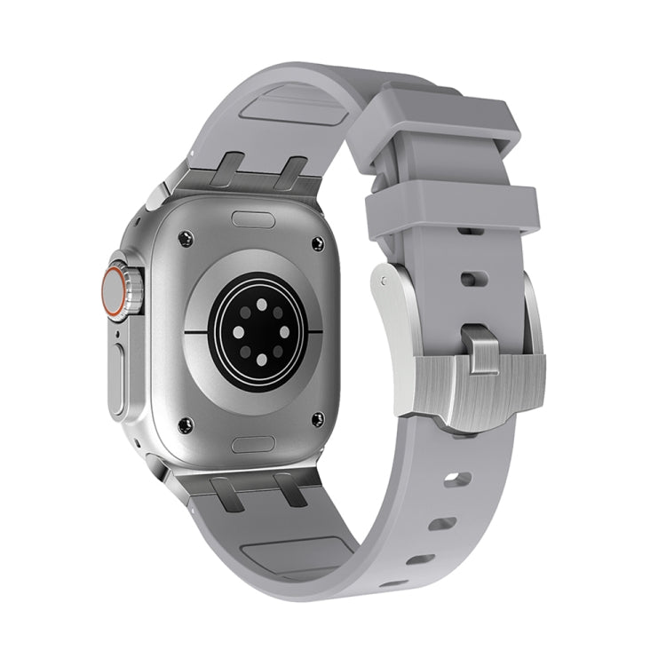 AP Silicone Watch Band For Apple Watch 38mm(Silver Grey) - Watch Bands by PMC TechLife | Online Shopping South Africa | PMC TechLife
