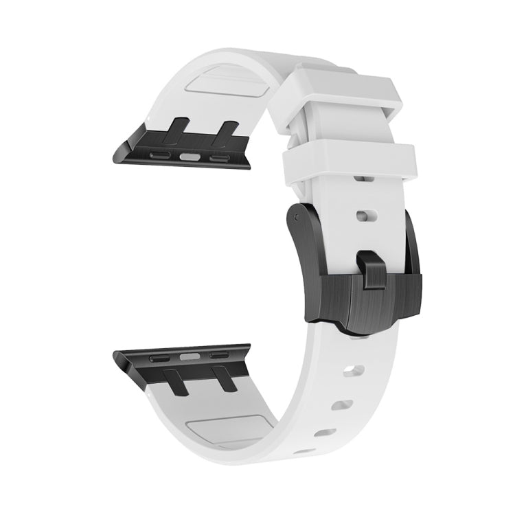 AP Silicone Watch Band For Apple Watch 38mm(Black White) - Watch Bands by PMC TechLife | Online Shopping South Africa | PMC TechLife