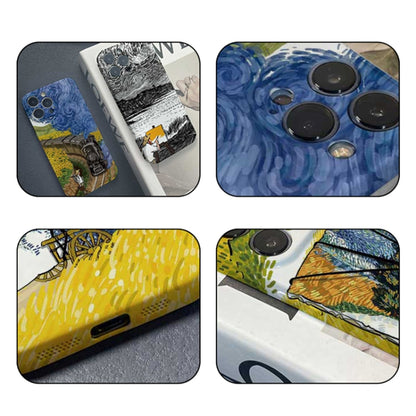 For iPhone 13 Pro Max Precise Hole Oil Painting Pattern PC Phone Case(Evening Breeze) - iPhone 13 Pro Max Cases by PMC Jewellery | Online Shopping South Africa | PMC Jewellery