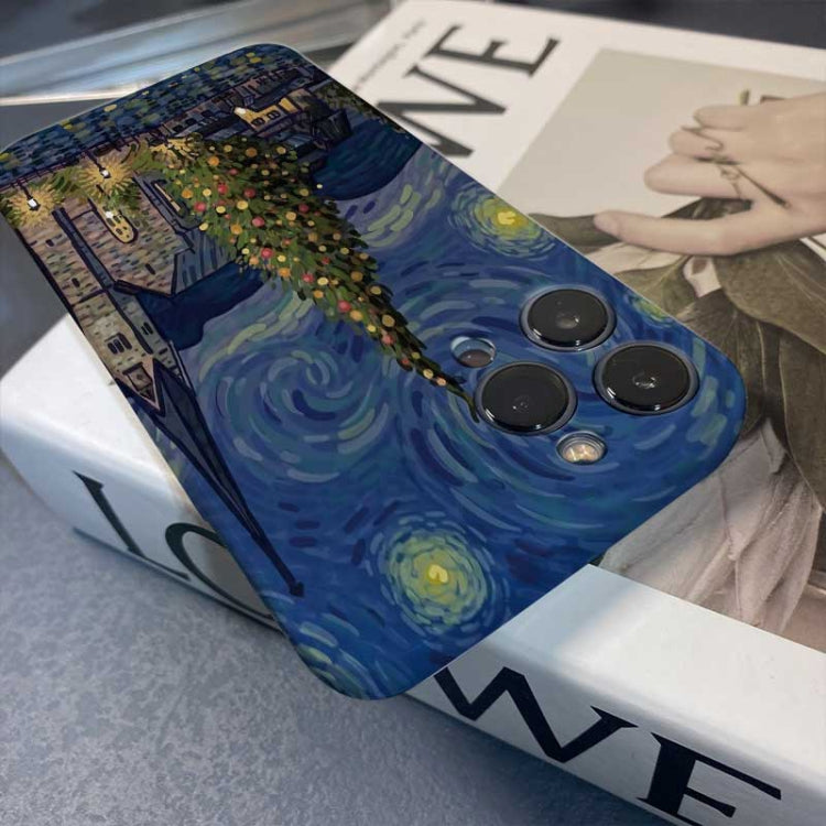 For iPhone 11 Precise Hole Oil Painting Pattern PC Phone Case(Castle) - iPhone 11 Cases by PMC TechLife | Online Shopping South Africa | PMC TechLife