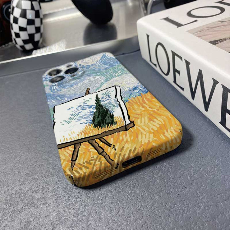 For iPhone XS Max Precise Hole Oil Painting Pattern PC Phone Case(Landscape Painting) - More iPhone Cases by PMC TechLife | Online Shopping South Africa | PMC TechLife
