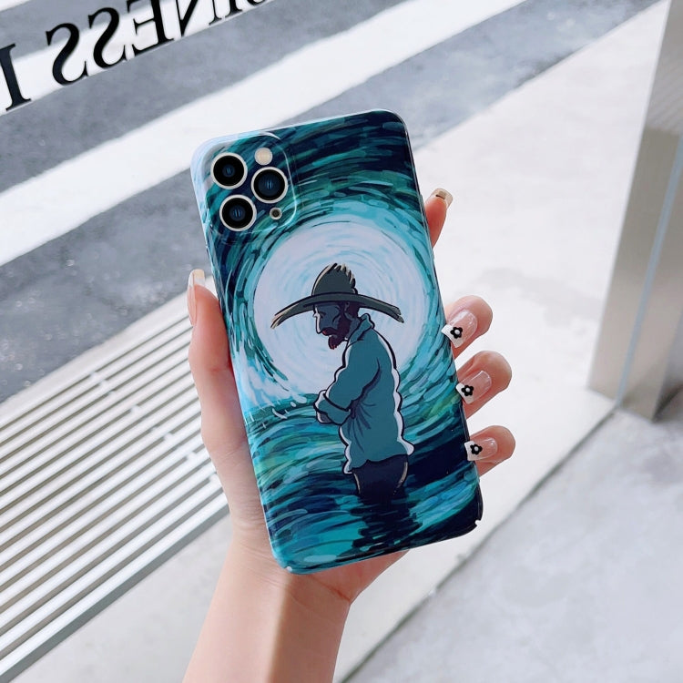 For iPhone SE 2022 / 2020 / 8 / 7 Precise Hole Oil Painting Pattern PC Phone Case(Thinker) - iPhone SE 2022 / 2020 / 8 / 7 Cases by PMC TechLife | Online Shopping South Africa | PMC TechLife