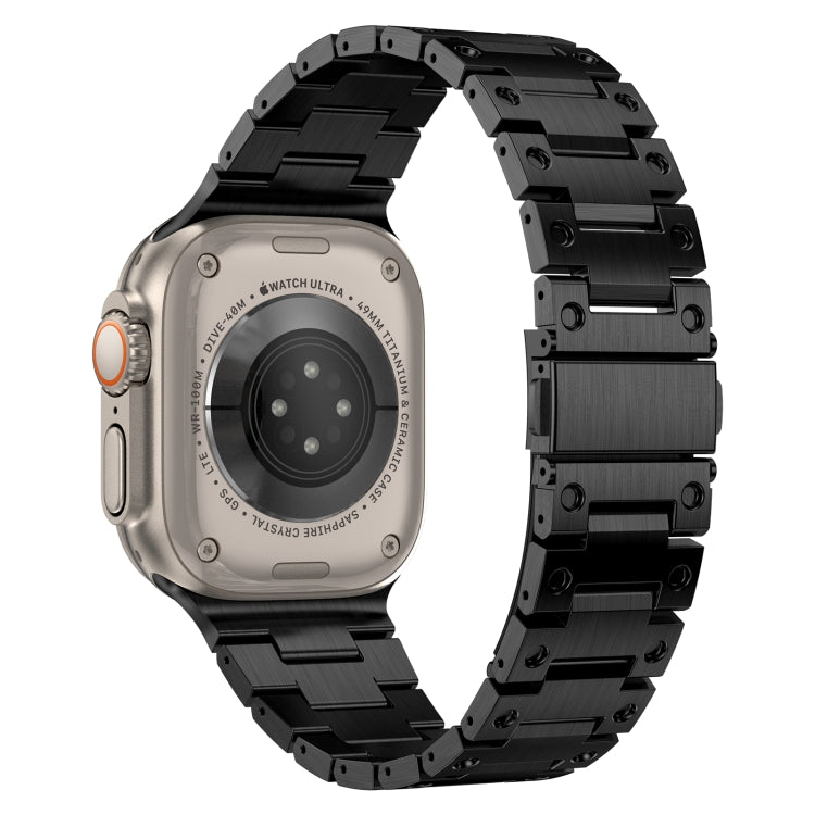 Double Rows Metal Watch Band For Apple Watch SE 2022 44mm(Black) - Watch Bands by PMC TechLife | Online Shopping South Africa | PMC TechLife