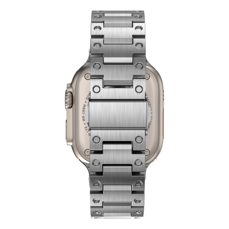 Double Rows Metal Watch Band For Apple Watch 6 44mm(Silver) - Watch Bands by PMC TechLife | Online Shopping South Africa | PMC TechLife