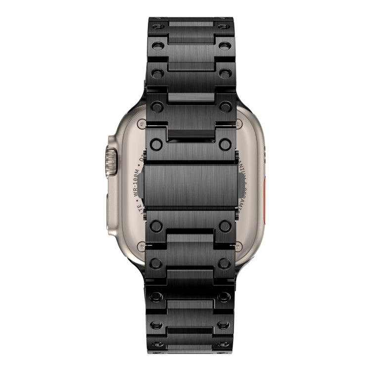 Double Rows Metal Watch Band For Apple Watch 4 40mm(Black) - Watch Bands by PMC TechLife | Online Shopping South Africa | PMC TechLife
