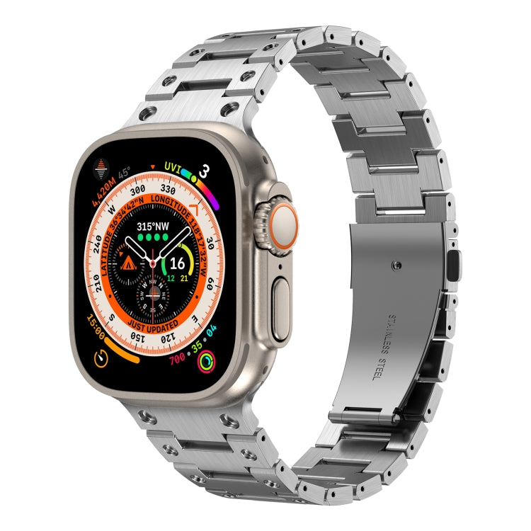 Double Rows Metal Watch Band For Apple Watch 4 40mm(Silver) - Watch Bands by PMC TechLife | Online Shopping South Africa | PMC TechLife