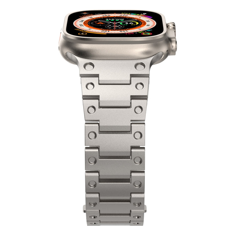 Double Rows Metal Watch Band For Apple Watch 2 38mm(Titanium) - Watch Bands by PMC TechLife | Online Shopping South Africa | PMC TechLife