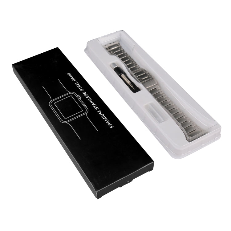 Double Rows Metal Watch Band For Apple Watch 8 45mm(Titanium) - Watch Bands by PMC TechLife | Online Shopping South Africa | PMC TechLife