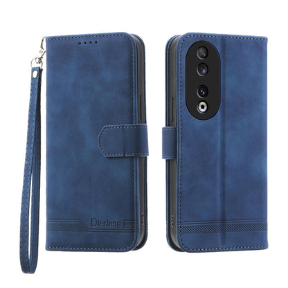 For Honor 90 5G Dierfeng Dream Line TPU + PU Leather Phone Case(Blue) - Honor Cases by PMC Jewellery | Online Shopping South Africa | PMC Jewellery