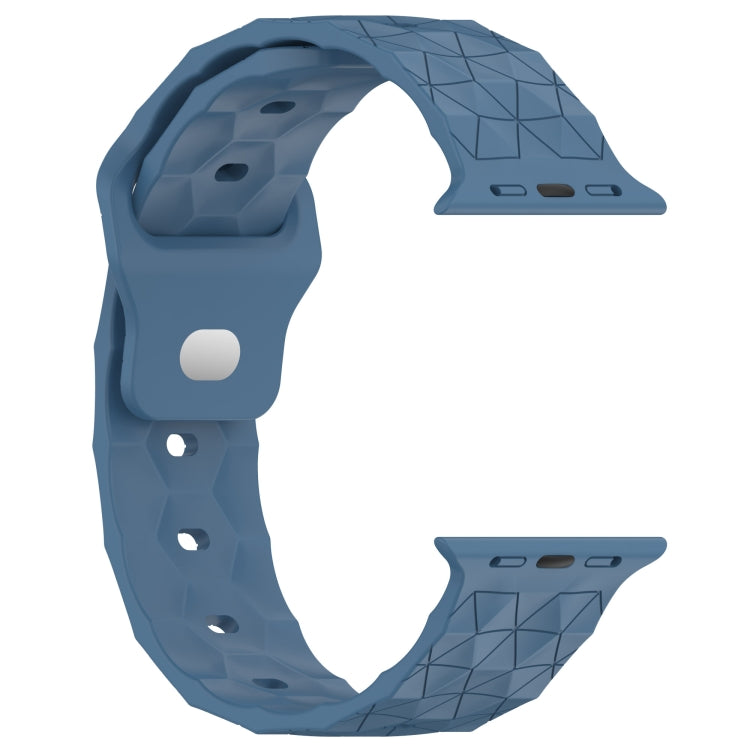 Football Texture Silicone Watch Band For Apple Watch 8 41mm(Blue) - Watch Bands by PMC Jewellery | Online Shopping South Africa | PMC Jewellery