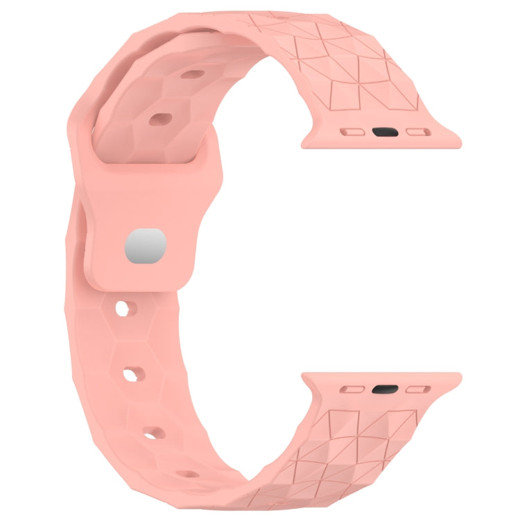 Football Texture Silicone Watch Band For Apple Watch 8 45mm(Pink) - Watch Bands by PMC Jewellery | Online Shopping South Africa | PMC Jewellery