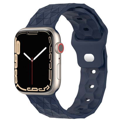 Football Texture Silicone Watch Band For Apple Watch 8 45mm(Midnight Blue) - Watch Bands by PMC Jewellery | Online Shopping South Africa | PMC Jewellery