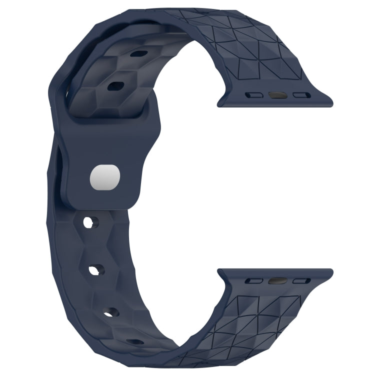 Football Texture Silicone Watch Band For Apple Watch 7 41mm(Midnight Blue) - Watch Bands by PMC Jewellery | Online Shopping South Africa | PMC Jewellery