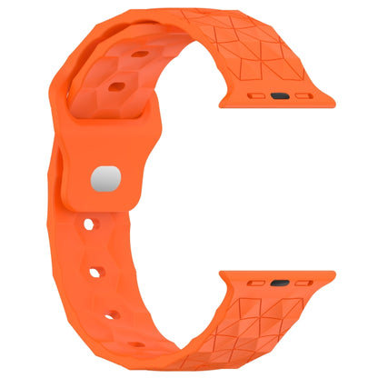 Football Texture Silicone Watch Band For Apple Watch SE 2022 40mm(Orange) - Watch Bands by PMC Jewellery | Online Shopping South Africa | PMC Jewellery