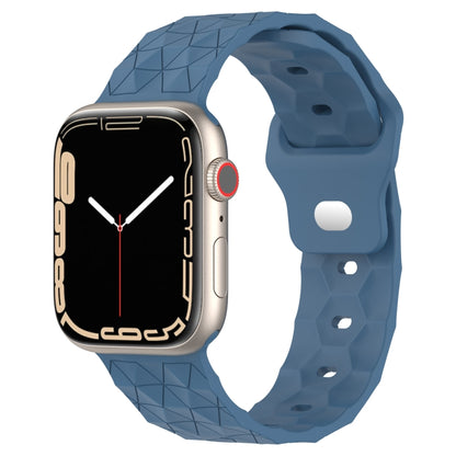 Football Texture Silicone Watch Band For Apple Watch SE 2022 40mm(Blue) - Watch Bands by PMC Jewellery | Online Shopping South Africa | PMC Jewellery