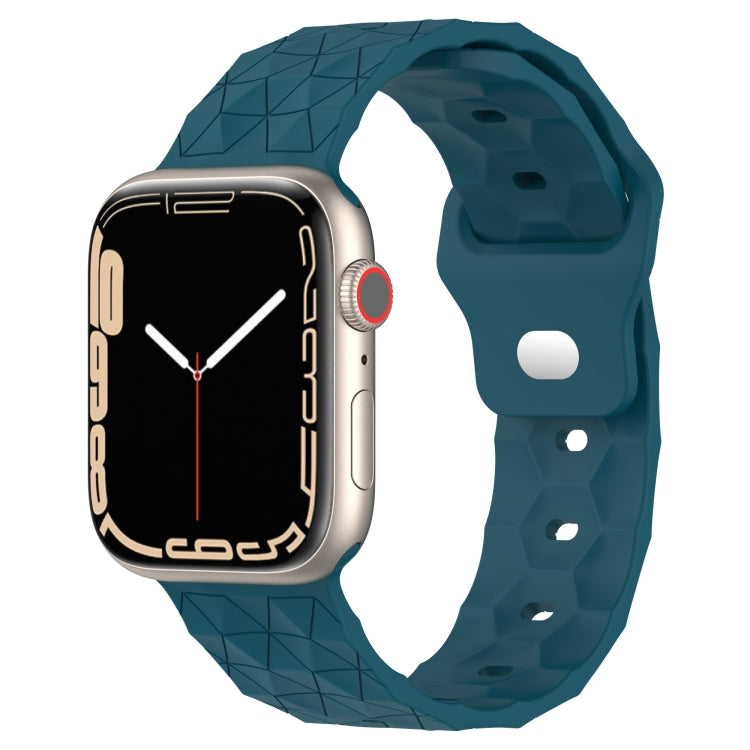 Football Texture Silicone Watch Band For Apple Watch SE 2022 40mm(Dark Blue) - Watch Bands by PMC Jewellery | Online Shopping South Africa | PMC Jewellery