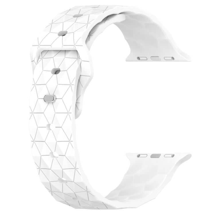 Football Texture Silicone Watch Band For Apple Watch SE 40mm(White) - Watch Bands by PMC TechLife | Online Shopping South Africa | PMC TechLife