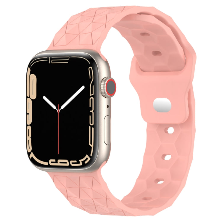 Football Texture Silicone Watch Band For Apple Watch 6 40mm(Pink) - Watch Bands by PMC Jewellery | Online Shopping South Africa | PMC Jewellery