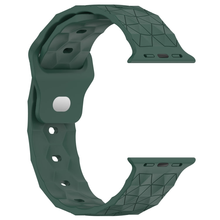 Football Texture Silicone Watch Band For Apple Watch 5 40mm(Pine Green) - Watch Bands by PMC Jewellery | Online Shopping South Africa | PMC Jewellery