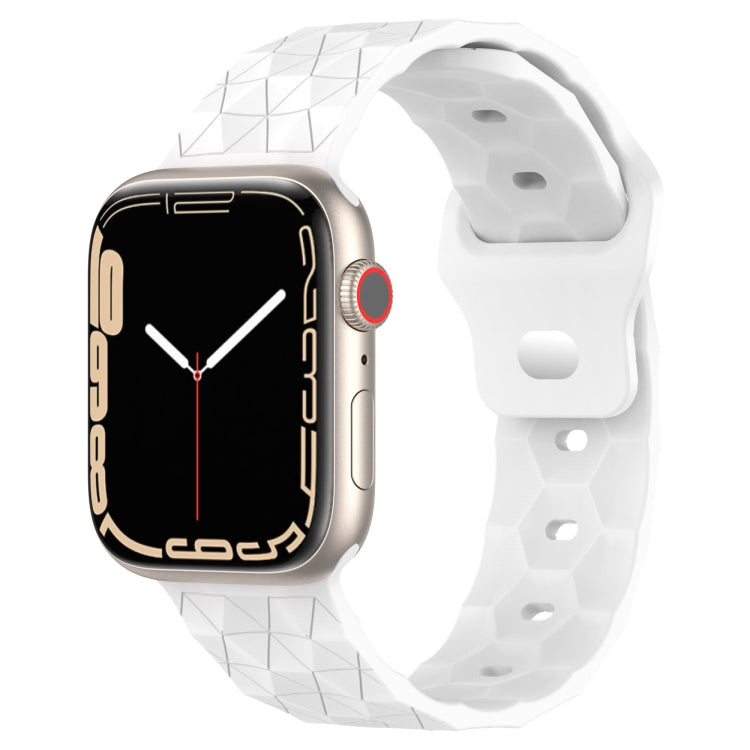 Football Texture Silicone Watch Band For Apple Watch 4 44mm(White) - Watch Bands by PMC TechLife | Online Shopping South Africa | PMC TechLife