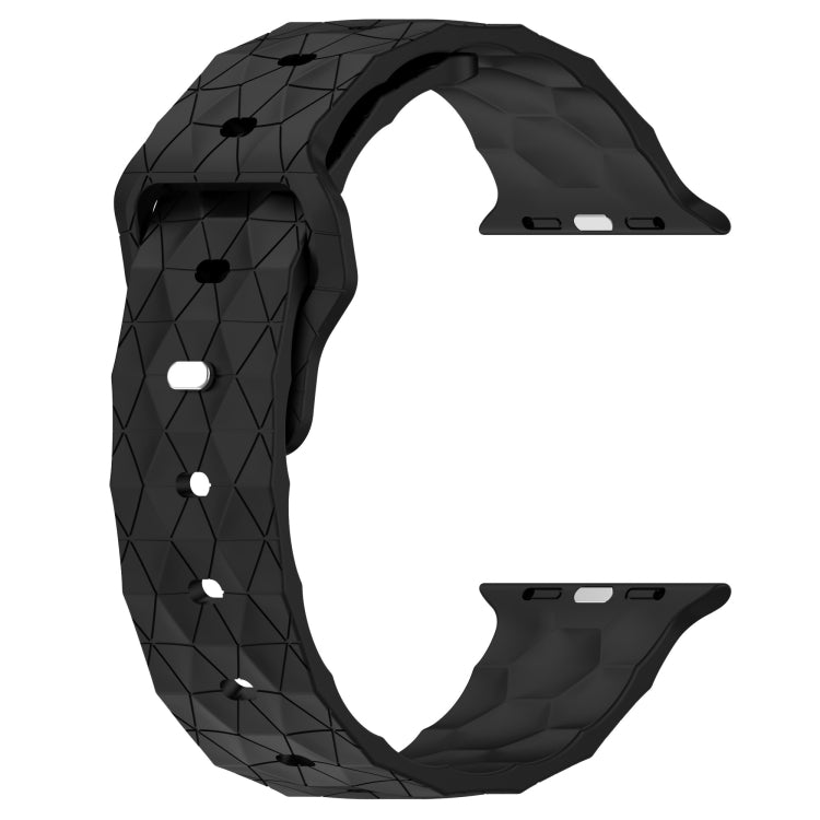 Football Texture Silicone Watch Band For Apple Watch 4 44mm(Black) - Watch Bands by PMC TechLife | Online Shopping South Africa | PMC TechLife